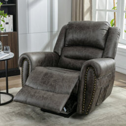 Btm Large Power Lift Recliner With Massage Heat For Elderly Heavy Duty Electric Faux Leather Usb Port Two Side Pockets - thumbnail 1