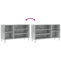 Walplus Shoe Cabinet Concrete Grey 102X36X60 Cm Engineered Wood - thumbnail 7