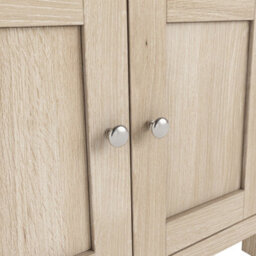 Farro Washed Oak Mini Sideboard Cabinet Fully Assembled - By Roseland Furniture - thumbnail 7