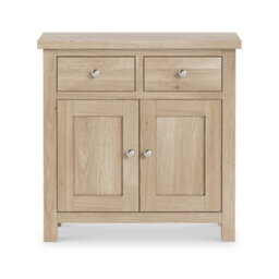 Farro Washed Oak Mini Sideboard Cabinet Fully Assembled - By Roseland Furniture - thumbnail 4