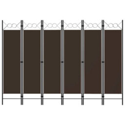 Vidaxl 6-Panel Room Divider Brown 240X180 Cm Room Dividers - thumbnail 1