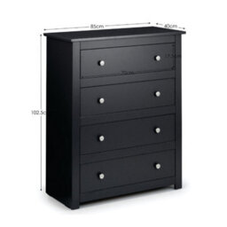 Oakham Premium Hawthorne 4 Drawer Chest - Anthracite - thumbnail 6