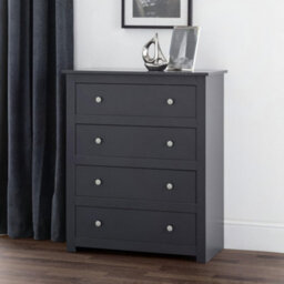 Oakham Premium Hawthorne 4 Drawer Chest - Anthracite - thumbnail 3