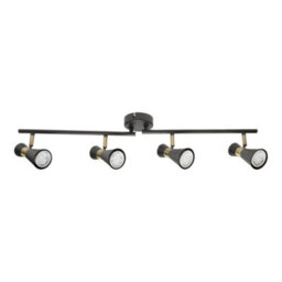 Luminosa Lighting Luminosa Eufo Ceiling Spotlight Bar Black, Gold Gu10 32W - thumbnail 3