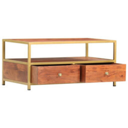 Berkfield Vintage Coffee Table 90X50X40 Cm Solid Acacia Wood - thumbnail 1