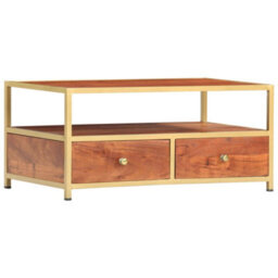 Berkfield Vintage Coffee Table 90X50X40 Cm Solid Acacia Wood - thumbnail 7