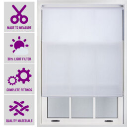 Furnished Made To Measure Day Light Roller Blinds - White Roller Blind For Windows And Doors (W)210Cm (L)165Cm