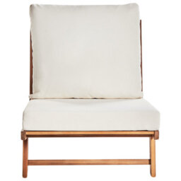 Beliani Set Of 2 Garden Chairs With Cushions Micciano Acacia Wood Off-White - thumbnail 8