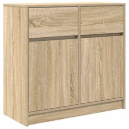 Vidaxl Sideboard With Drawer Sonoma Oak 80X34X76 Cm Engineered Wood - thumbnail 2