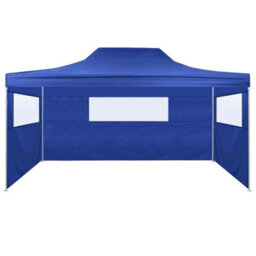 Berkfield Professional Folding Party Tent With 3 Sidewalls 3X4 M Steel Blue - thumbnail 2