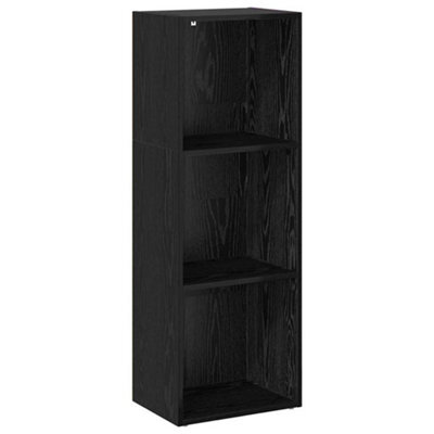 Berkfield Modern Bookcase Black Oak 40 X 30 X 114 Cm Engineered Wood