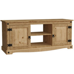 Lassic Vida Designs Corona Solid Pine 2 Door 1 Shelf Flat Screen Tv Unit Stand - thumbnail 6