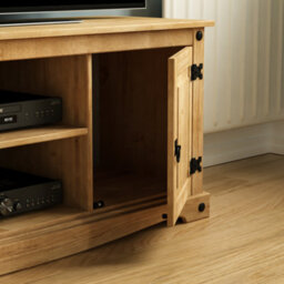 Lassic Vida Designs Corona Solid Pine 2 Door 1 Shelf Flat Screen Tv Unit Stand - thumbnail 5