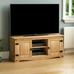 Lassic Vida Designs Corona Solid Pine 2 Door 1 Shelf Flat Screen Tv Unit Stand