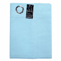 Homescapes Plain Blue Cotton Eyelet Curtains 137 X 182 Cm - thumbnail 4