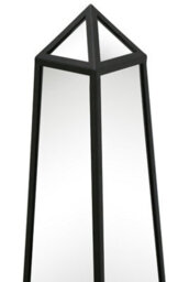 Mirroroutlet The Obelisk Black Metal Edged Mirrored Ornament 120Cm X 25Cm X 25Cm - thumbnail 3
