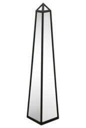 Mirroroutlet The Obelisk Black Metal Edged Mirrored Ornament 120Cm X 25Cm X 25Cm - thumbnail 2