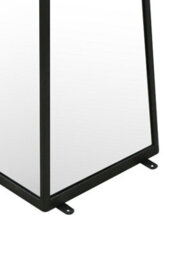 Mirroroutlet The Obelisk Black Metal Edged Mirrored Ornament 120Cm X 25Cm X 25Cm - thumbnail 4