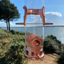 Selections Copper Style Hanging Bird Seed Feeder With 4 Feeding Ports - thumbnail 5