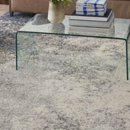 Charcoal Ivory Luxurious Modern Abstract Rug Easy To Clean Dining Room-201Cm X 290Cm - thumbnail 3