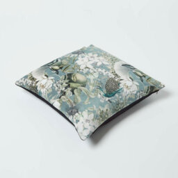 Homescapes Floral Butterfly Garden Grey Cushion 46 X 46 Cm - thumbnail 5