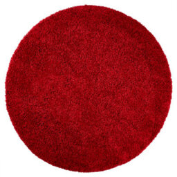 Bravich Red Thick Shaggy Circle Rug - California - 120Cm - thumbnail 2