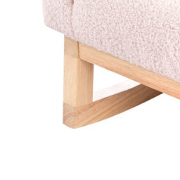 Wyld And Coco Luxenest Kids Rocking Chair Pastel Pink Bouclé High-Back With Armrests (W54 X D70 X H71Cm) - thumbnail 9