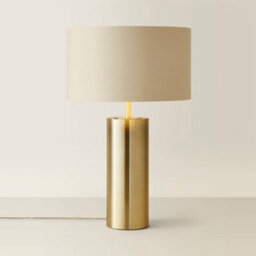 Valuelights Lexy Antique Brass Touch Table Lamp With Beige/gold Shade - thumbnail 4