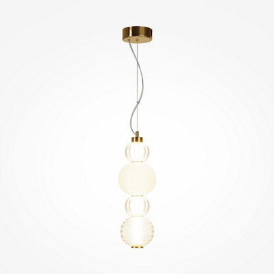 Luminosa Lighting Luminosa Maytoni Collar Modern Slim Pendant Ceiling Light Gold Integrated Led 3000K - image 1