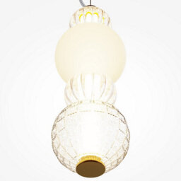 Luminosa Lighting Luminosa Maytoni Collar Modern Slim Pendant Ceiling Light Gold Integrated Led 3000K - thumbnail 3