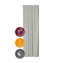 Bricoflor Blackout Curtain With Concealed Loops  - Beige - 2,45 X 1,40 M - Plain - thumbnail 5