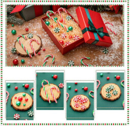 Amorly Christmas Candy Cane  Pearl Ornament , Red Green Diy Christmas Decor Kit For Floating Candle Table Holiday Decorations - thumbnail 2