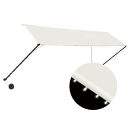 Berkfield Retractable Awning With Led 350X150 Cm Cream - thumbnail 2