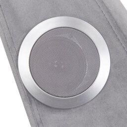 Beliani Chaise Longue Simorre Velvet Grey With Built-In Bluetooth Speaker - thumbnail 8