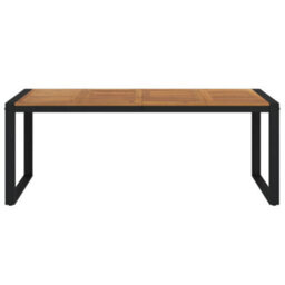 Berkfield Garden Table With U-Shaped Legs 200X90X75 Cm Solid Wood Acacia - thumbnail 3