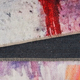 Loomed Washable Pastel Pink Abstract Regular Office Décor Rug 160Cm X 230Cm - thumbnail 3