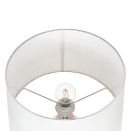 Beliani Pink Ceramic Table Lamp With Floral Carved Base, White Cotton Shade, 35 X 35 X 56 Cm - thumbnail 5