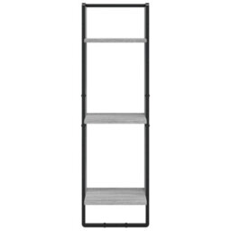 Berkfield 3-Tier Wall Shelf Grey Sonoma 30X25X100 Cm Engineered Wood - thumbnail 4