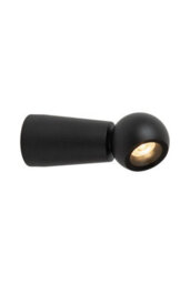 Lucide Ipsos Wall Light Bathroom - Led 2700K Ip54 - Black - thumbnail 1