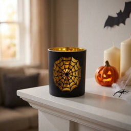 Garden Greatness Bewitching Cobweb Glass Tealight Holder - thumbnail 2