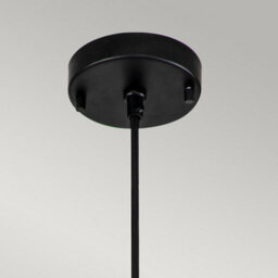 Luminosa Lighting Luminosa Etoile Dome Pendant Ceiling Light, Matte Black And Gold Leaf - thumbnail 2