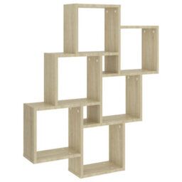 Berkfield Wall Cube Shelf Sonoma Oak 78X15X93 Cm Engineered Wood - thumbnail 2