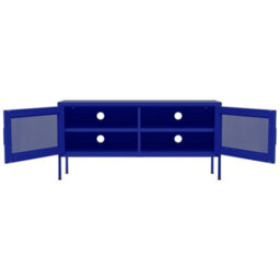 Berkfield Durable Tv Cabinet Navy Blue 105X35X50 Cm Steel - thumbnail 6
