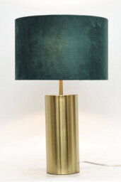 Pagazzi Lighting Pagazzi Ziva Large Gold Touch Table Lamp Dark Green - thumbnail 4