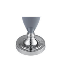 Lighting Supermarket Malham Large Classic Ceramic Table Lamp With Matching Shade - Modern Grey And Satin Silver - thumbnail 4