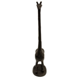 Giraffe Design Toilet Paper Holder - Freestanding Cast Iron Novelty Loo Roll Bathroom Stand - Holds 2 Rolls, H48Cm - thumbnail 4