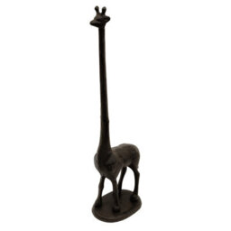 Giraffe Design Toilet Paper Holder - Freestanding Cast Iron Novelty Loo Roll Bathroom Stand - Holds 2 Rolls, H48Cm - thumbnail 3