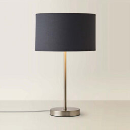 Valuelights Charles Brushed Chrome Table Lamp With Metallic & Charcoal Shade - thumbnail 6