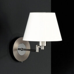 Navigare Conneticut Matt Nickel/chrome Wall Light A Classic Style Shade Sits On A Delightful Adjustable Chrome And Nickel Fitting - thumbnail 2