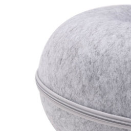 Living And Home Gray Round Felt Cat Pet Tunnel Bed Cave Bed Donut 50Cm - thumbnail 5